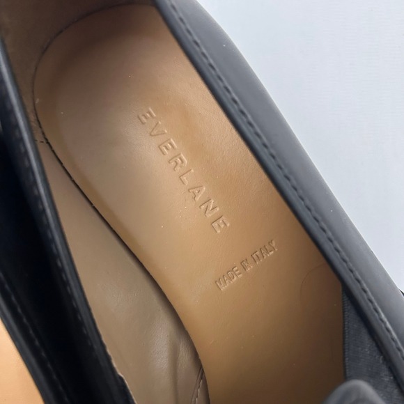 Everlane The Leather Street Shoe Womens 9 Black Leather Pointed Toe Loafer Italy - Picture 6 of 9